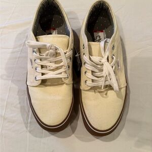 Vans Men's Cream Canvas Sneakers